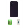 MARSİLYAN™- Galaxy A25 5G Kılıf Ahenk Serisi - Şeffaf Pasifik Cam Ekran Koruyucu + Raze Metal Kamera Lens - SH