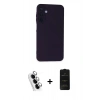 MARSİLYAN™- Galaxy A25 5G Kılıf Ahenk Serisi - Siyah 6D Antistatik Mat Seramik Hayalet Nano Ekran Koruyucu + Valdez Metal Kamera Lens - GS