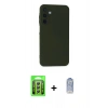MARSİLYAN™- Galaxy A25 5G Kılıf Ahenk Serisi - Siyah Joko Magic 5D Cam + Raze Metal Kamera Lens - GS