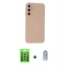 MARSİLYAN™- Galaxy A25 5G Kılıf Ahenk Serisi - Siyah Joko Magic 5D Cam + Raze Metal Kamera Lens - GS