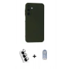 MARSİLYAN™- Galaxy A25 5G Kılıf Ahenk Serisi - Siyah Joko Magic 5D Cam + Valdez Metal Kamera Lens - GS
