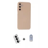 MARSİLYAN™- Galaxy A25 5G Kılıf Ahenk Serisi - Siyah Joko Magic 5D Cam + Valdez Metal Kamera Lens - GS
