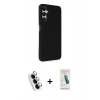 MARSİLYAN™- Galaxy A25 5G Kılıf Akış Asil Koleksiyonu - Şeffaf Pasifik Cam Ekran Koruyucu + Valdez Metal Kamera Lens - GS