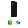 MARSİLYAN™- Galaxy A25 5G Kılıf Akış Asil Koleksiyonu - Siyah 3D Antistatik Cam Ekran Koruyucu + Raze Metal Kamera Lens - SH