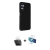 MARSİLYAN™- Galaxy A25 5G Kılıf Akış Asil Koleksiyonu - Siyah 3D Antistatik Seramik Nano Ekran Koruyucu + Kamera Lens Koruma Cam - SF