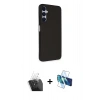 MARSİLYAN™- Galaxy A25 5G Kılıf Akış Asil Koleksiyonu - Siyah 3D Antistatik Seramik Nano Ekran Koruyucu + Kamera Lens Koruma Cam - SF