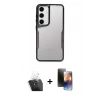 MARSİLYAN™- Galaxy A25 5G Kılıf Akış Çizgi Koleksiyonu - Siyah 3D Antistatik Mat Seramik Nano Ekran Koruyucu + Kamera Lens Koruma Cam - SF