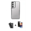 MARSİLYAN™- Galaxy A25 5G Kılıf Akış Çizgi Koleksiyonu - Siyah 3D Antistatik Mat Seramik Nano Ekran Koruyucu + Valdez Metal Kamera Lens - SH