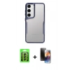MARSİLYAN™- Galaxy A25 5G Kılıf Akış Çizgi Koleksiyonu - Siyah 3D Antistatik Mat Seramik Nano Ekran Koruyucu + Raze Metal Kamera Lens - SH