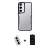 MARSİLYAN™- Galaxy A25 5G Kılıf Akış Çizgi Koleksiyonu - Siyah 6D Antistatik Mat Seramik Hayalet Nano Ekran Koruyucu + Valdez Metal Kamera Lens - GS