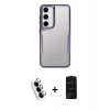 MARSİLYAN™- Galaxy A25 5G Kılıf Akış Çizgi Koleksiyonu - Siyah 6D Antistatik Mat Seramik Hayalet Nano Ekran Koruyucu + Valdez Metal Kamera Lens - GS