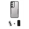 MARSİLYAN™- Galaxy A25 5G Kılıf Akış Çizgi Koleksiyonu - Siyah 6D Antistatik Mat Seramik Hayalet Nano Ekran Koruyucu + Valdez Metal Kamera Lens - GS