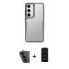 MARSİLYAN™- Galaxy A25 5G Kılıf Akış Çizgi Koleksiyonu - Siyah 6D Antistatik Mat Seramik Hayalet Nano Ekran Koruyucu + Valdez Metal Kamera Lens - SH