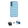 MARSİLYAN™- Galaxy A25 5G Kılıf Atlas Koleksiyonu - Siyah 3D Antistatik Seramik Nano Ekran Koruyucu + Kamera Lens Koruma Cam - SF