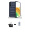 MARSİLYAN™- Galaxy A25 5G Kılıf Atlas Koleksiyonu - Siyah Joko Magic 5D Cam + Kamera Lens Koruma Cam - SF