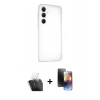 MARSİLYAN™- Galaxy A25 5G Kılıf Atlas Minimal Prime - Siyah 3D Antistatik Mat Seramik Nano Ekran Koruyucu + Kamera Lens Koruma Cam - SF