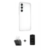 MARSİLYAN™- Galaxy A25 5G Kılıf Atlas Minimal Prime - Siyah 6D Antistatik Mat Seramik Hayalet Nano Ekran Koruyucu + Kamera Lens Koruma Cam - SF