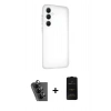 MARSİLYAN™- Galaxy A25 5G Kılıf Atlas Minimal Prime - Siyah 6D Antistatik Mat Seramik Hayalet Nano Ekran Koruyucu + Valdez Metal Kamera Lens - SH