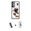 MARSİLYAN™- Galaxy A25 5G Kılıf Çekirdek Asil - Şeffaf Pasifik Cam Ekran Koruyucu + Valdez Metal Kamera Lens - GS