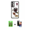MARSİLYAN™- Galaxy A25 5G Kılıf Çekirdek Asil - Siyah 3D Antistatik Mat Seramik Nano Ekran Koruyucu + Raze Metal Kamera Lens - GS