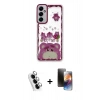 MARSİLYAN™- Galaxy A25 5G Kılıf Çekirdek Asil - Siyah 3D Antistatik Mat Seramik Nano Ekran Koruyucu + Valdez Metal Kamera Lens - GS