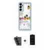 MARSİLYAN™- Galaxy A25 5G Kılıf Çekirdek Asil - Siyah 6D Antistatik Mat Seramik Hayalet Nano Ekran Koruyucu + Valdez Metal Kamera Lens - SH