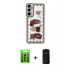 MARSİLYAN™- Galaxy A25 5G Kılıf Çekirdek Asil - Siyah 6D Antistatik Mat Seramik Hayalet Nano Ekran Koruyucu + Raze Metal Kamera Lens - SH