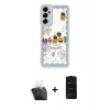 MARSİLYAN™- Galaxy A25 5G Kılıf Çekirdek Asil - Siyah 6D Antistatik Mat Seramik Hayalet Nano Ekran Koruyucu + Kamera Lens Koruma Cam - SF