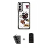 MARSİLYAN™- Galaxy A25 5G Kılıf Çekirdek Asil - Siyah 6D Antistatik Mat Seramik Hayalet Nano Ekran Koruyucu + Valdez Metal Kamera Lens - SH