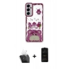 MARSİLYAN™- Galaxy A25 5G Kılıf Çekirdek Asil - Siyah 6D Antistatik Mat Seramik Hayalet Nano Ekran Koruyucu + Kamera Lens Koruma Cam - SF