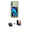 MARSİLYAN™- Galaxy A25 5G Kılıf Doruk Klasik Koleksiyonu - Siyah 3D Antistatik Mat Seramik Nano Ekran Koruyucu + Kamera Lens Koruma Cam - SF