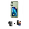 MARSİLYAN™- Galaxy A25 5G Kılıf Doruk Klasik Koleksiyonu - Siyah 3D Antistatik Mat Seramik Nano Ekran Koruyucu + Valdez Metal Kamera Lens - SH