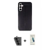 MARSİLYAN™- Galaxy A25 5G Kılıf Doruk Klasik Özel Seri - Şeffaf Pasifik Cam Ekran Koruyucu + Valdez Metal Kamera Lens - SH