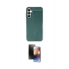MARSİLYAN™- Galaxy A25 5G Kılıf Doruk Klasik Özel Seri - Siyah 3D Antistatik Mat Seramik Nano Ekran Koruyucu
