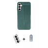 MARSİLYAN™- Galaxy A25 5G Kılıf Doruk Klasik Özel Seri - Siyah Joko Magic 5D Cam + Valdez Metal Kamera Lens - GS