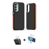 MARSİLYAN™- Galaxy A25 5G Kılıf Eksen Işık - Siyah 3D Antistatik Seramik Nano Ekran Koruyucu + Kamera Lens Koruma Cam - SF