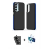MARSİLYAN™- Galaxy A25 5G Kılıf Eksen Işık - Siyah 3D Antistatik Seramik Nano Ekran Koruyucu + Valdez Metal Kamera Lens - SH