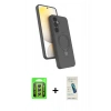 MARSİLYAN™- Galaxy A25 5G Kılıf İz Işık Koleksiyonu - Şeffaf Pasifik Cam Ekran Koruyucu + Raze Metal Kamera Lens - GS