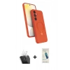 MARSİLYAN™- Galaxy A25 5G Kılıf İz Işık Koleksiyonu - Şeffaf Pasifik Cam Ekran Koruyucu + Kamera Lens Koruma Cam - SF