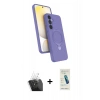 MARSİLYAN™- Galaxy A25 5G Kılıf İz Işık Koleksiyonu - Şeffaf Pasifik Cam Ekran Koruyucu + Kamera Lens Koruma Cam - SF