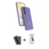 MARSİLYAN™- Galaxy A25 5G Kılıf İz Işık Koleksiyonu - Şeffaf Pasifik Cam Ekran Koruyucu + Valdez Metal Kamera Lens - SH
