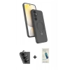 MARSİLYAN™- Galaxy A25 5G Kılıf İz Işık Koleksiyonu - Şeffaf Pasifik Cam Ekran Koruyucu + Valdez Metal Kamera Lens - SH