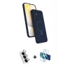 MARSİLYAN™- Galaxy A25 5G Kılıf İz Işık Koleksiyonu - Siyah 3D Antistatik Cam Ekran Koruyucu + Valdez Metal Kamera Lens - GS