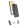 MARSİLYAN™- Galaxy A25 5G Kılıf İz Işık Koleksiyonu - Siyah Joko Magic 5D Cam + Valdez Metal Kamera Lens - GS