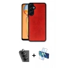 MARSİLYAN™- Galaxy A25 5G Kılıf Kıvılcım Işık Serisi - Siyah 3D Antistatik Cam Ekran Koruyucu + Valdez Metal Kamera Lens - SH