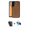 MARSİLYAN™- Galaxy A25 5G Kılıf Kıvılcım Işık Serisi - Siyah 3D Antistatik Cam Ekran Koruyucu + Valdez Metal Kamera Lens - SH