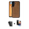 MARSİLYAN™- Galaxy A25 5G Kılıf Kıvılcım Işık Serisi - Siyah 3D Antistatik Mat Seramik Nano Ekran Koruyucu + Valdez Metal Kamera Lens - SH