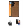 MARSİLYAN™- Galaxy A25 5G Kılıf Kıvılcım Işık Serisi - Siyah 3D Antistatik Mat Seramik Nano Ekran Koruyucu + Kamera Lens Koruma Cam - SF