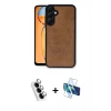 MARSİLYAN™- Galaxy A25 5G Kılıf Kıvılcım Işık Serisi - Siyah 3D Antistatik Seramik Nano Ekran Koruyucu + Valdez Metal Kamera Lens - GS