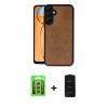 MARSİLYAN™- Galaxy A25 5G Kılıf Kıvılcım Işık Serisi - Siyah 6D Antistatik Mat Seramik Hayalet Nano Ekran Koruyucu + Raze Metal Kamera Lens - GS
